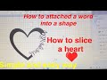 How to combine words and shapes in cricut | how to use slice in cricut| design space