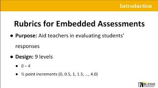 Mi-STAR: Rubrics for Embedded Assessments
