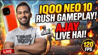 🔥iQOO neo 10 bgmi update 4.3 120 fps performance test with fps meter | Ajay Live Hai
