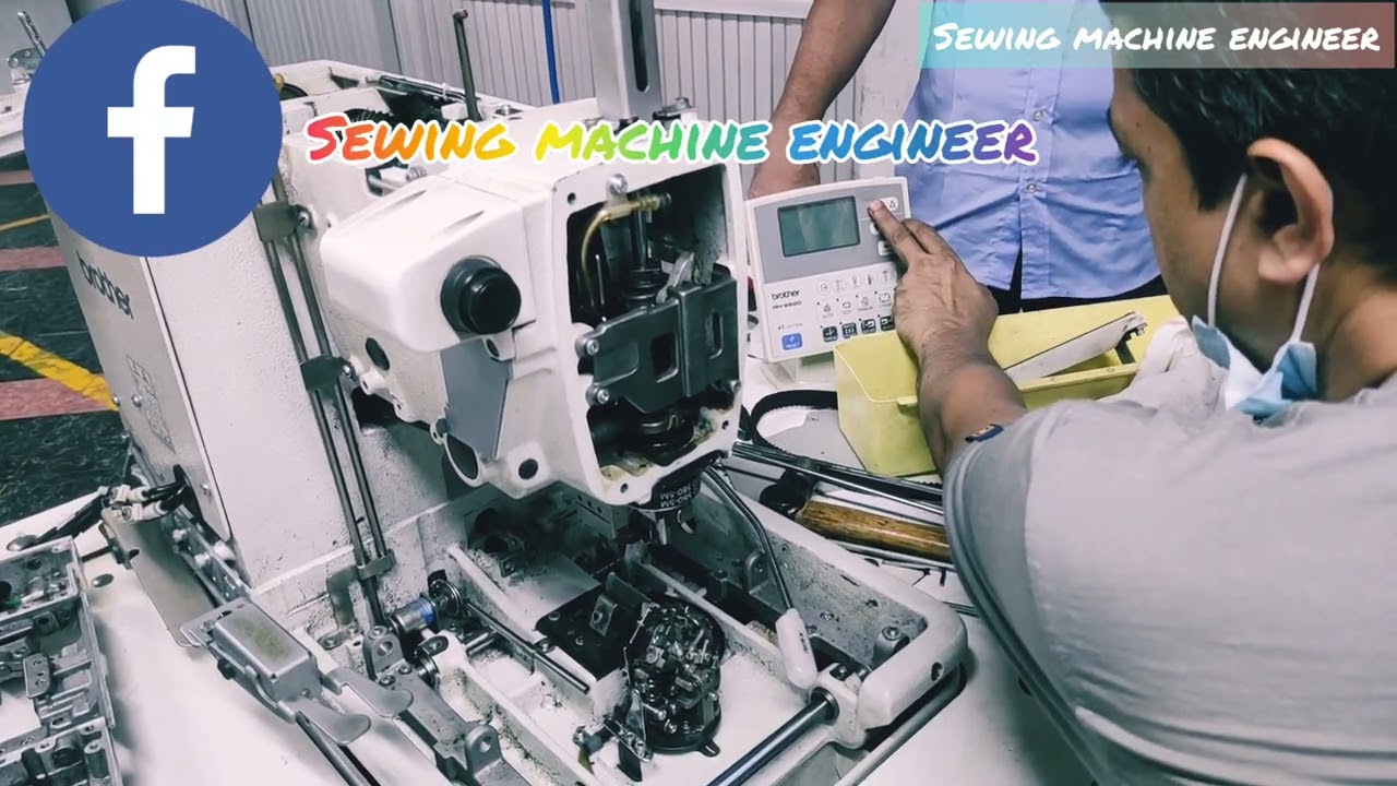 Brother eyelet HOLe sewing machine 9820 Belt timing YouTube