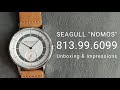 Unboxing of Seagull 819.93.6099 and first impressions - A Nomos homage?