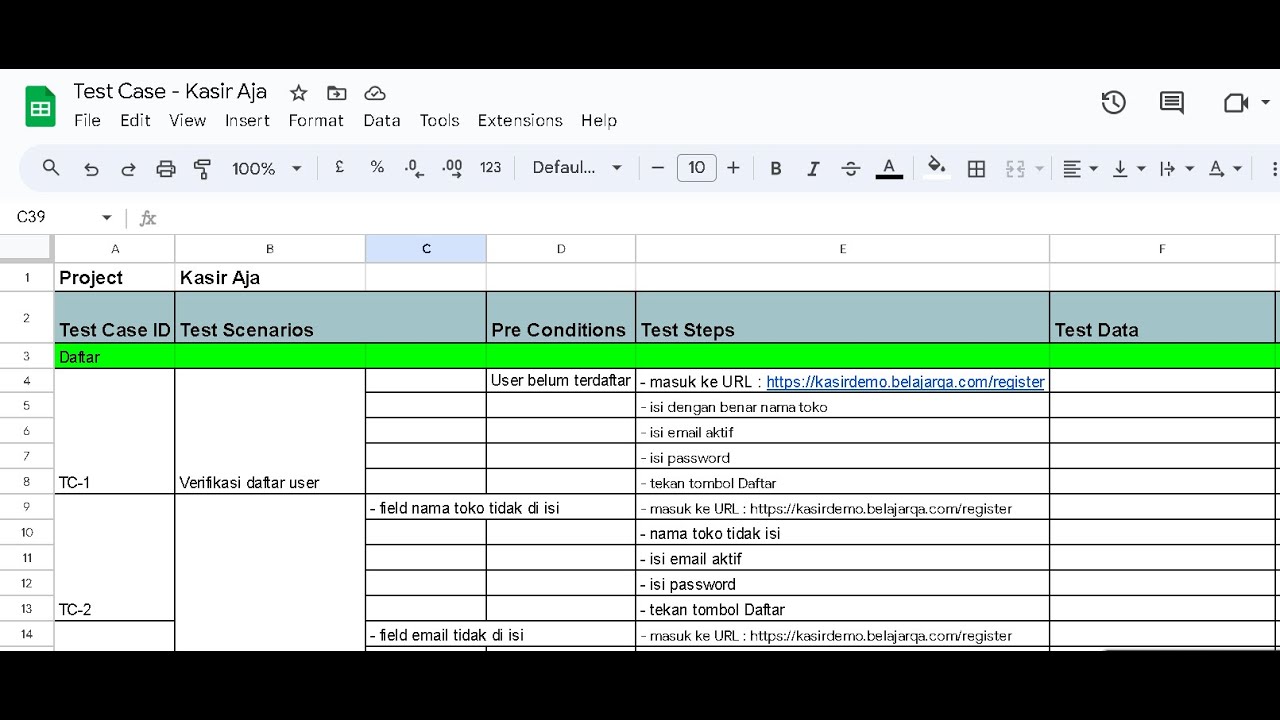 QA - Test Case Simple - YouTube