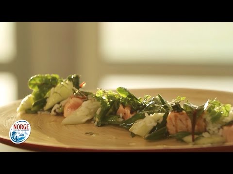Schnell und lecker: Gegrillter norwegischer Lachs mit Reissalat