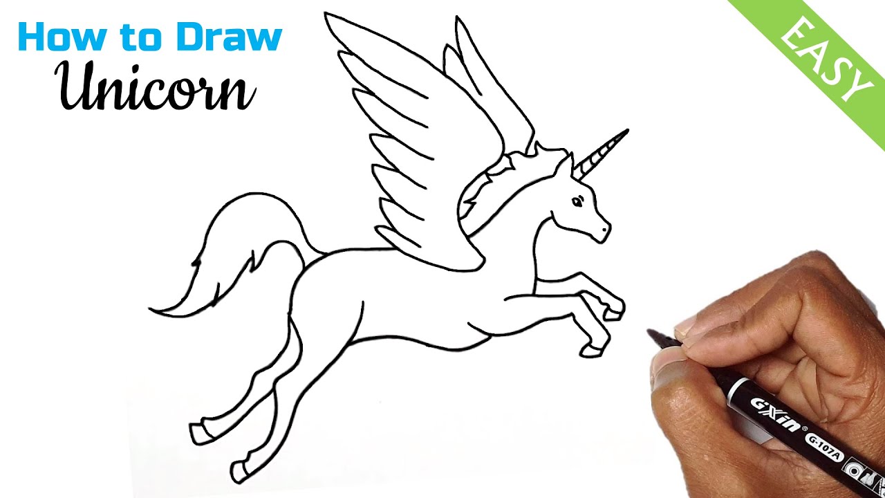 Premium Vector  Flying unicorn coloring page isolated for kids