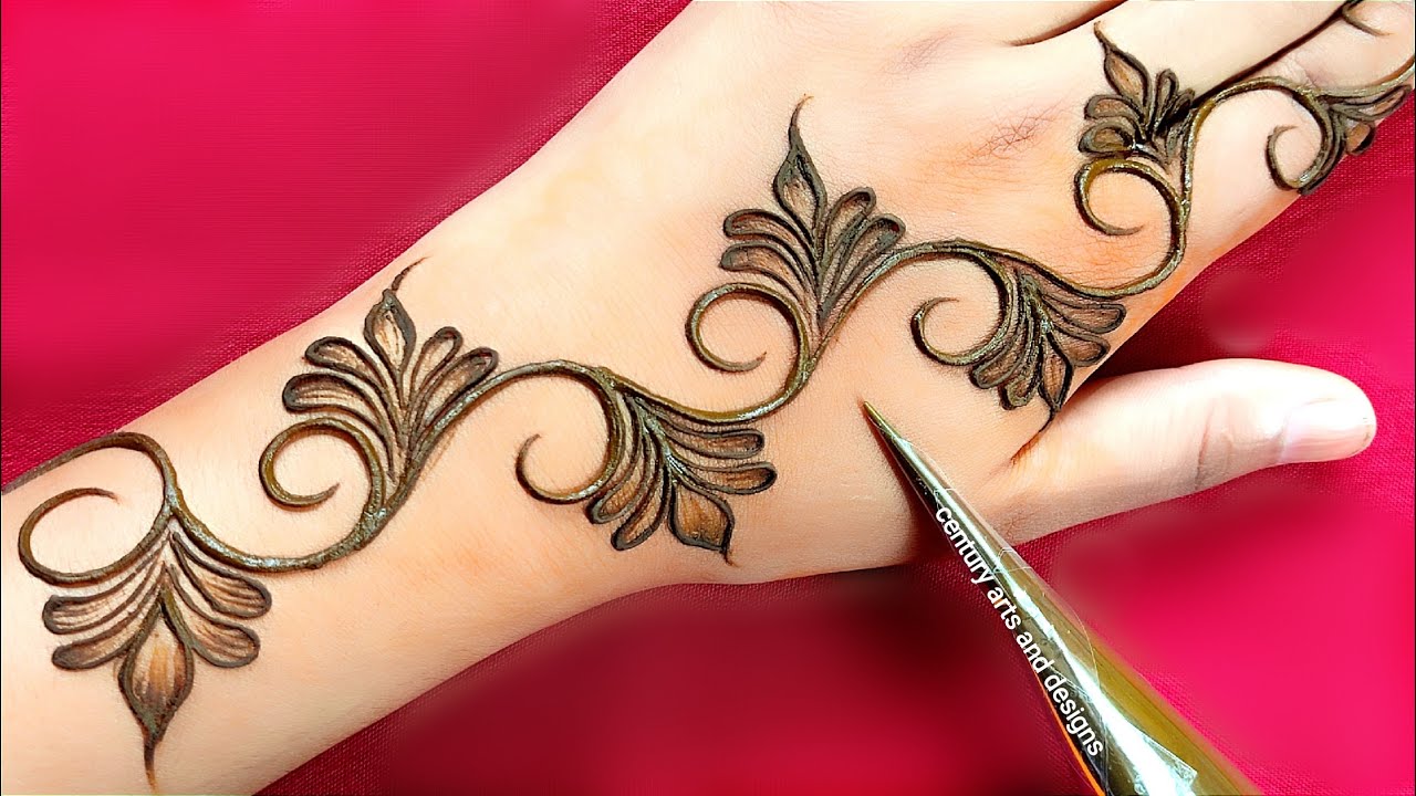 Very Easy Simple Mehndi Design Trick For Front Hand- Mehandi ka Design- Stylish Mehendi design #2024