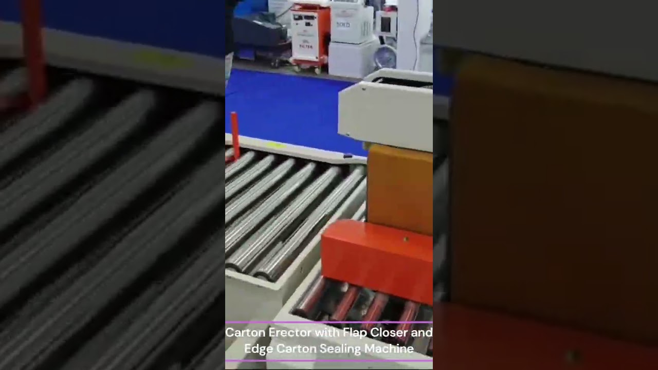 Carton Erector with Flap Closer and Edge carton Sealing Machine