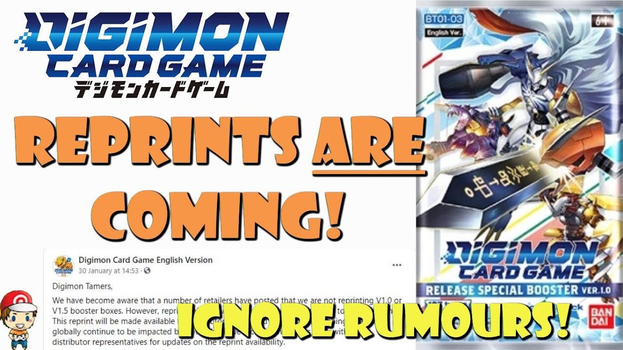 Digimon TCG Booster 1.0 and 1.5 ARE Getting Reprints! Ignore the Rumours! (Digimon TCG News) Digimon TCG Booster 1.0 and 1.5 ARE Getting Reprints! Ignore the Rumours! (Digimon TCG News)