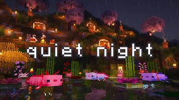some peace for hard nights... (minecraft music, soft rain & water)