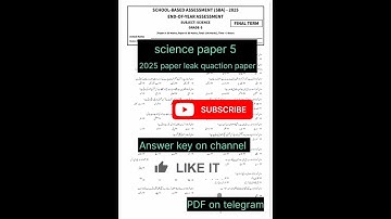 Class 5 Science Paper Final Term 2025 | Solved Original Paper 5th class Science ka paper urdu medium