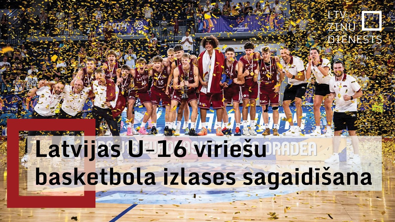 Latvijas U-16 vīriešu basketbola izlase atgriežas mājās ar Eiropas čempionāta zeltu