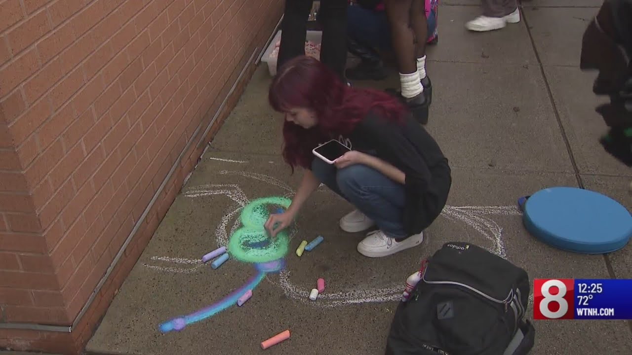 New Haven students turn parking spaces into art
