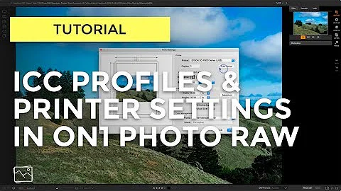 Tutorial - ICC Profile Installation & Printer Settings In ON1 Photo RAW
