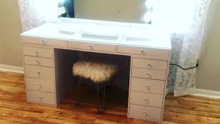 Impression Slaystation Vanity Table Assembly By Furniture Experts Corporation