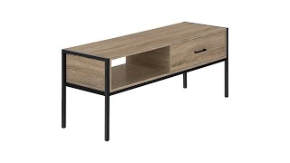 I 2876 TV Stand - 48L / Dark Taupe / Black Metal - Monarch Specialties