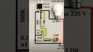 automatic of on LED bulb # led # ldr #diy  #experiment #lightmeter #tled #easylight #minilight