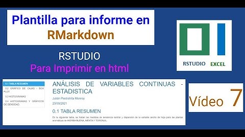 Conociendo la plantilla para generar informe - R Markdown