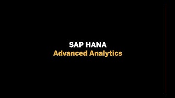 SAP HANA - Do you know Advanced Analytics?