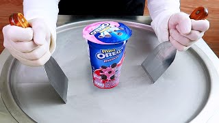 Mini OREO ice cream rolls street food - ايس كريم رول اوريو ميني