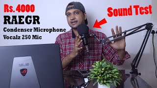 BEST Condenser Microphone Kit With Stand Under 4000 - RAEGR Condenser Microphone Vocalz 250