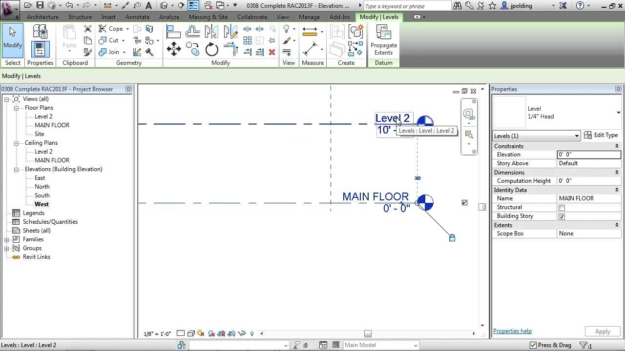 Revit Architecture 2013 Tutorial | Levels - YouTube
