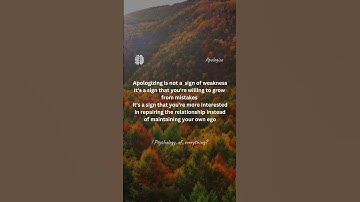 Do you apologize?     #psychology #reels #viral #facts #trending