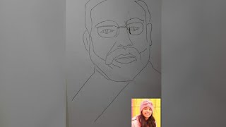 Sketch of Mr. Narender Modi