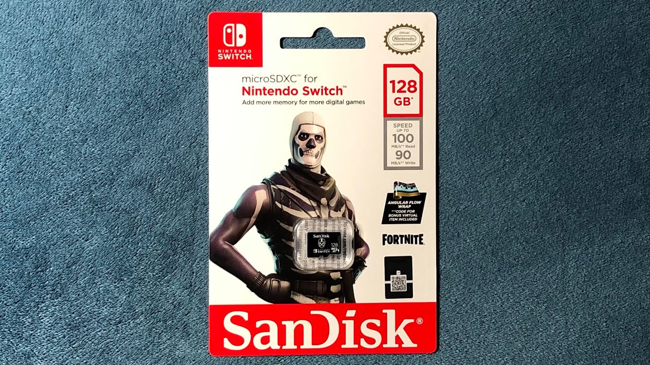 📦 Unboxing, SanDisk microSDXC 128GB Memory Card [Fortnite Skull Trooper  Edition]