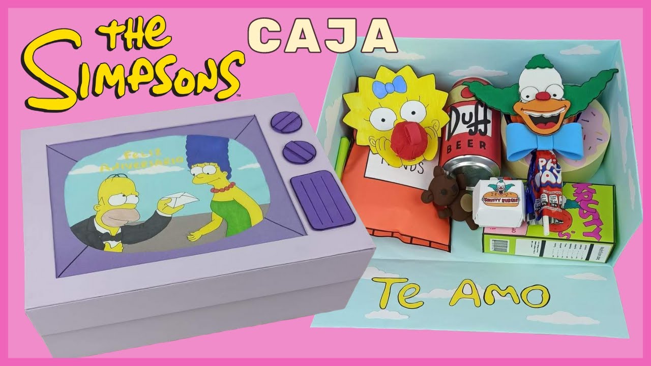 Caja Sorpresa Los Simpsons Para Regalar A Mi Novio Regalo De Aniversario Youtube