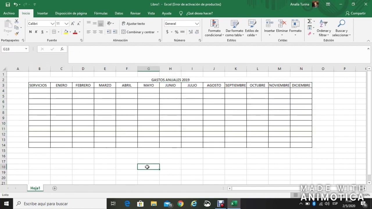 Tutorial Tabla En Excel Youtube