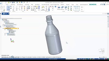 Draw a Bottle using Solid Edge.
