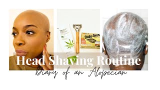 My Head Shaving Routine with Scarring Alopecia | Diary of an Alopecian