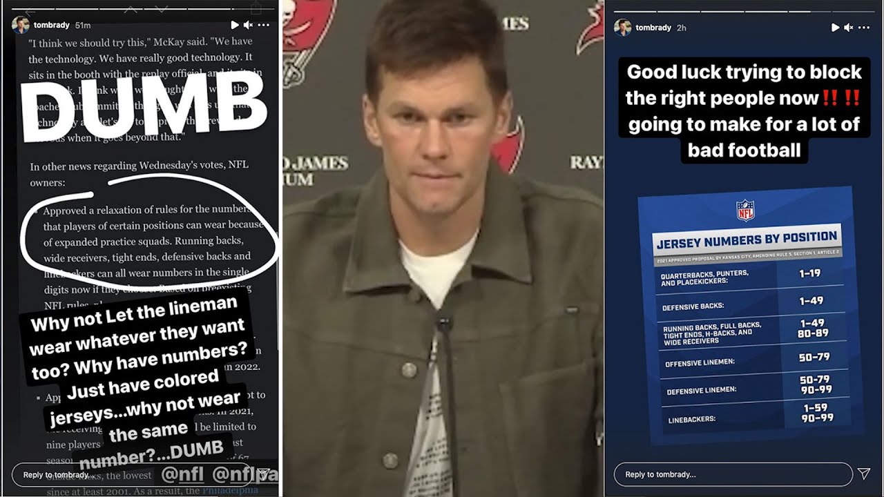 Tom Brady is PISSED! - NFL Jersey Number Change