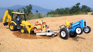 Accident Mahindra Bolero Pulling Out Jcb And Ford Tractor ? Tata Pickup Parleg Loading | Cs Toy