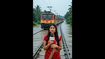 Breaking News: Railway Track Under Water After Heavy 🌧️#shorts #amirkhanvoice
