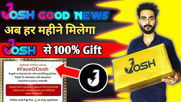 Josh app पे हर महीने मे मिलेगा gift & Rewards | Face of Josh | Josh earning 2024 || Vj Thakur Tech