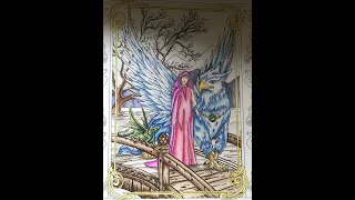 Elf princess with griffin - Part 8 - Adult Colouring
