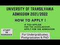 University of Transilvania Admission (how to apply)