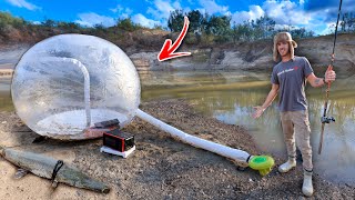 Living in BUBBLE TENT on the DEADLIEST RIVER in Texas… (monster fish)