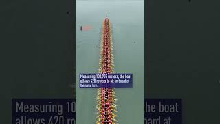 100-meter long dragon boat sets new Guiness Record