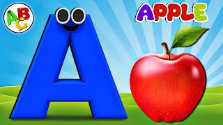 A is for Apple 🍎 | Fun ABC Phonics Song for Toddlers | Learn Alphabet with Music & Animation