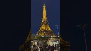 Eiffel Tower Lighting At Night Nighttime Paris France 2024