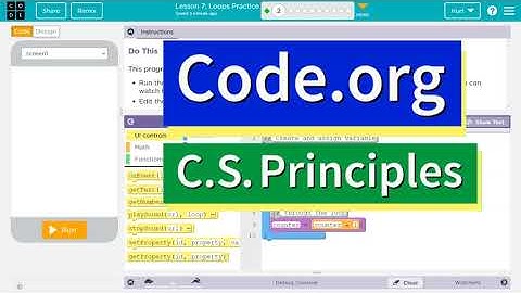 Code.org Lesson 7.1 Loops Practice | Tutorial with Answers | Unit 6 C.S. Principles