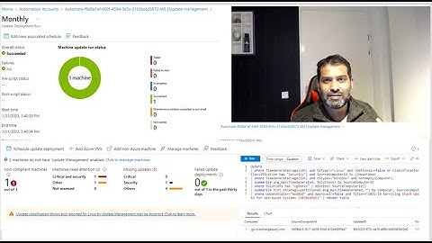 Manage updates and patches for your VMs by using Azure Automation Account
