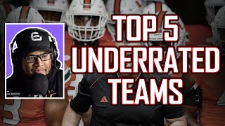 Top 5 Most Underrated College Football Teams in 2024 - According to Dante' from ECG