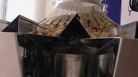 200g peanut weighing video with 14 head weigher from Wilpac
