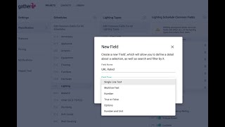 Gatherit.co - Classification Field Types