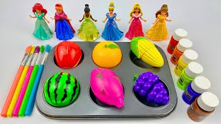 Satisfying Video I How to make Princess Lolipops in to Heart Pool AND Rainbow Painted Cutting ASMR