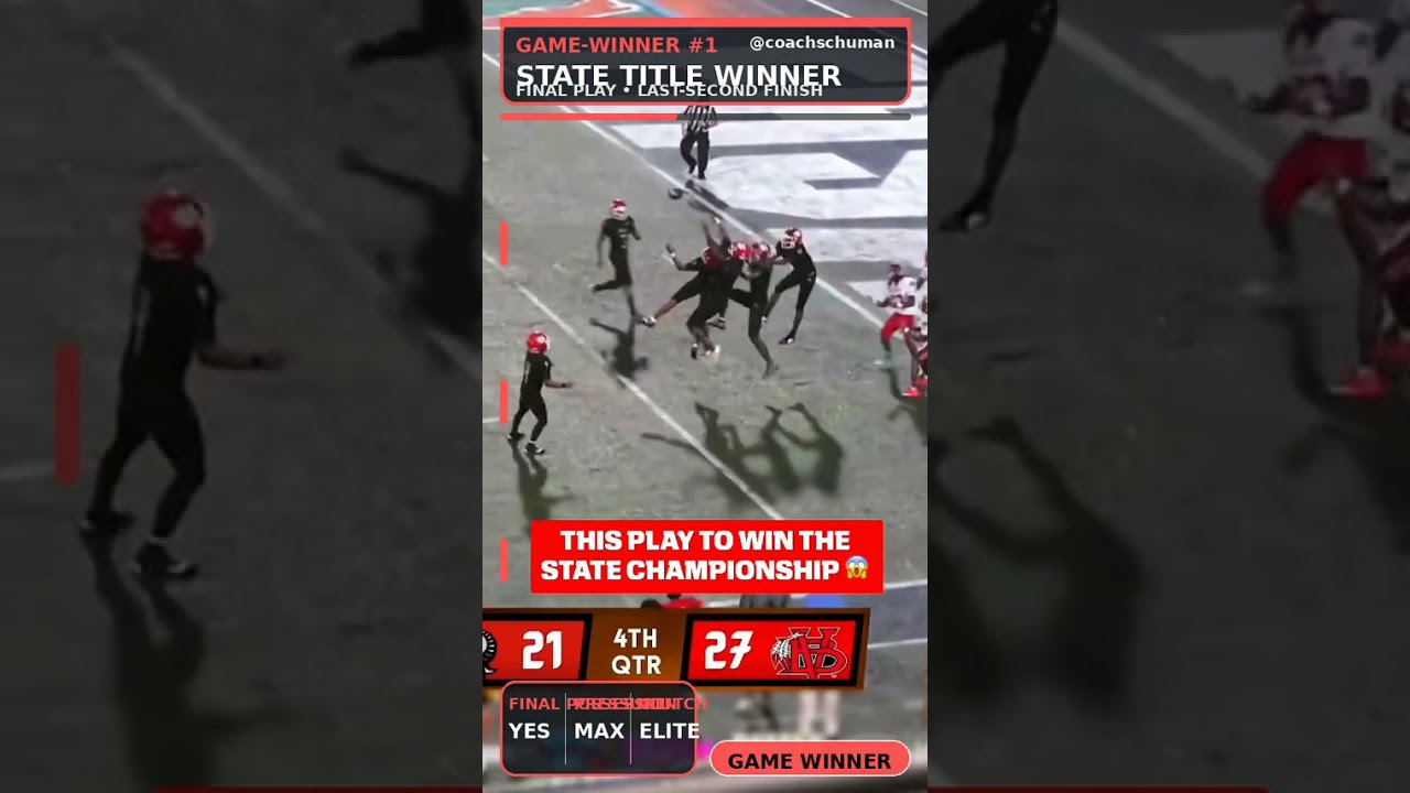 WATCH: THE GAME-WINNING PLAY TO TAKE IT ALL 🤯🏈 #highschoolfootball
