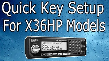 Uniden BCDX36HP Quick Key Setup