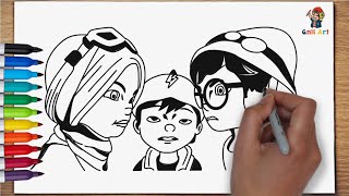 Cinta Segitiga Boboiboy - Yaya - Ying | Cara Menggambar Boboiboy